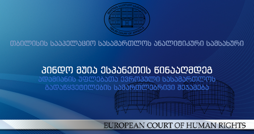 ადამიანის უფლებათა ევროპული სასამართლოს მნიშვნელოვანი გადაწყვეტილება